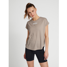 Beige - Femme T-shirts Hummel T-shirt femme TE Tola - Gris