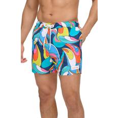 Calvin Klein Yellow Swimming Trunks Calvin Klein Swim Men's Drawstring Swim Shorts Abstract