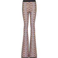 Balmain Trousers Balmain Python Jacquard Glittered Bootcut Trousers - Multicoloured