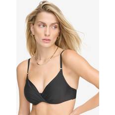 Calvin Klein Bikini Tops Calvin Klein Pleated Underwire Bikini Top Black