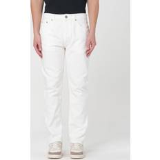 Palm Angels White Jeans With Monogram Embroidery