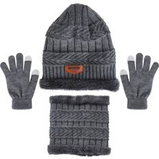 Clothing N'Polar 3-Piece Beanie Hat, Gloves, & Scarf Bundle NPolar 3Pcs Beanie Hat Glove Scarf Set