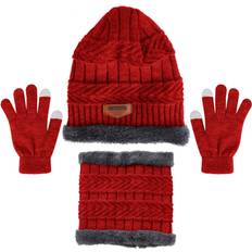 Clothing N'Polar 3-Piece Beanie Hat, Gloves, & Scarf Bundle NPolar 3Pcs Beanie Hat Glove Scarf Set R