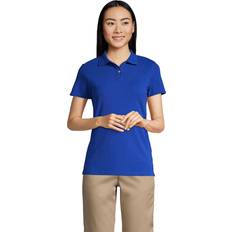 Polo Shirts Lands' End School Uniform Women Short Sleeve Feminine Fit Mesh Polo Shirt