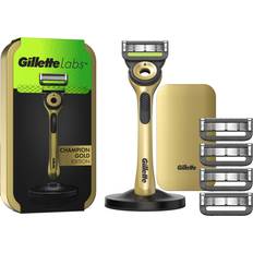 Gillette Labs Razor Champion Gold Edition with Travel Case & 4 Spare Blades