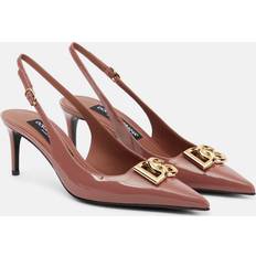 Dolce & Gabbana Pink Heels & Pumps Dolce & Gabbana Polished calfskin slingbacks rosa_antico