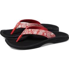 Laced Flip-Flops OluKai Ohana W Lehua Flower/Onyx Women's Sandals Red