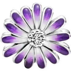 Pandora Daisy Charm - Silver/Purple/Transparent