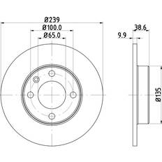 Hella Systèmes de Freinage Hella Pro 8DD 355 100-051 Disque De Frein