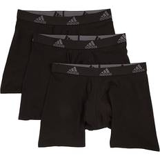 Adidas Men Men's Underwear adidas Men's 3-pack Cotton Stretch Boxer Briefs, Medium, Black