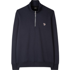 Paul Smith Zebra Logo Zip Neck Sweatshirt - Navy