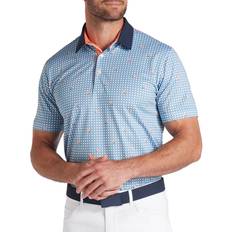 Puma XXL Polo Shirts Puma Men's Pique Gingham Golf Polo, Medium, White Glow/Zen Blue