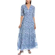 Ted Baker Long Dresses Ted Baker Puff Sleeve Smocked Detail Maxi Dress