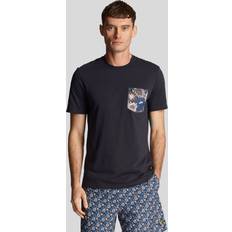 Lyle & Scott T-shirts Lyle & Scott and Mens Floral Print Pocket T-Shirt Navy