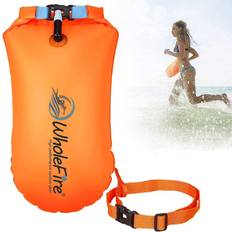 WholeFire 20L Swim Buoy Waterproof Inflatable Dry Bag Swim Safety Float for Water Sports, Open Water Swimmers, Triathletes, Kayakers and Sno