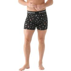 Smartwool Herren Unterhosen Smartwool Merino Print Boxer Brief - Schwarz