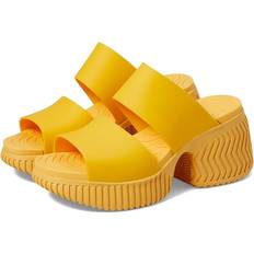 Women - Yellow Heeled Sandals Sorel ONA Streetworks Slide Women's Heel Sandal- Yellow