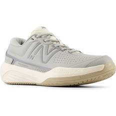 Suede Racket Sport Shoes New Balance WCH696v5 Grey/White Women's Shoes Gray