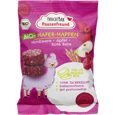 Vegetarisch Säuglingsnahrung Bio Kindersnack Pausenfreund Hafer-Happen, Himbeere, Apfel & Rote Bete 80g