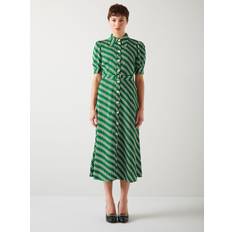 Green - Shirt Dress Dresses L.K. Bennett Valerie Midi Shirt Dress 14, GREEN