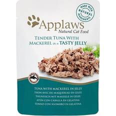 Applaws Gato Mascotas Applaws 16x70 gr Sobres de Fietes de Atún y Caballa en Gelatina Para Gatos