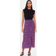 Leopard - Women Skirts Whistles Mottled Leopard Print Midi Skirt, Pink/Multi