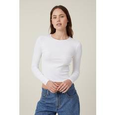 Cotton On Women's The Ribbed Crew-Neck Top White