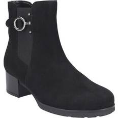 Camoscio - Donna Stivali di gomma Gabor Ankle Boots '35.501' - Nero/Argento