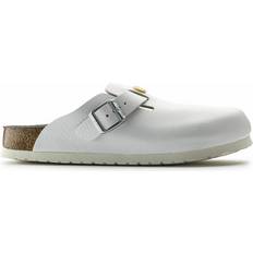 Birkenstock Utendørstøfler Birkenstock Unisex, Hausschuhe, Boston Naturleder Normal, Weiss