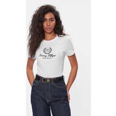 Tommy Hilfiger Women T-shirts Tommy Hilfiger Crew Neck Logo Slim Fit T-Shirt TH OPTIC WHITE