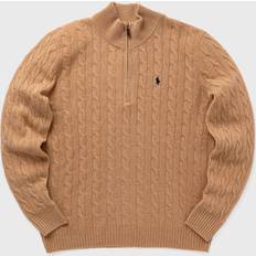Polo Ralph Lauren Wool/Cashmere Cable Half Zip Camel Melange