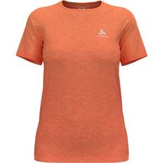 Orange - Trainingsbekleidung Oberteile Odlo Damen Essential Seamless T-Shirt orange