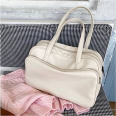 Large-capacity tote bag womens short-distance business trip one-shoulder big bag luggage bag Brown