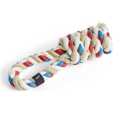 Dog Rope Toy Ø8 x L29 Red Turquoise Off-White