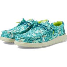 Men - Turquoise Shoes Hey Dude Wally H2O Tropical Sneakers - Mens Blue