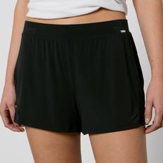 Calvin Klein Pajamas Calvin Klein Sculpt Stretch-Jersey Lace Lounge Sleep Shorts Black