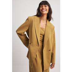 Amarillo - Mujer Blazers NA-KD Oversized Double Breasted Blazer - Yellow