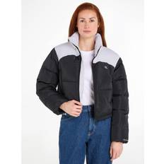 Calvin Klein Women Jackets Calvin Klein Non Down Cropped Quilted Jacket, Ck Black/ Bright White