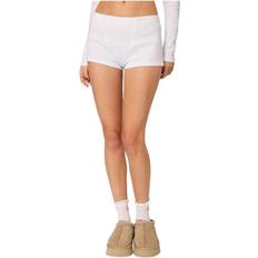 Ribbed Shorts Edikted Women's Rebekah Ribbed Shorts White