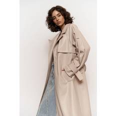 Beige - Femme Manteaux Mai Trench-Coat en Cuir Layton - Beige