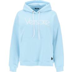 Versace Clothing Versace Hoodie with 1978 Re-Edition Logo - Light Blue