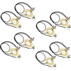 Tlily 8Pcs 50MM Guitar Pickup Piezo Transducer Prewired Amplifier with 6.35MM Output Jack for Acoustic Guitar Ukulele