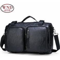 Waterproof Travel Bags Men Fitness Handbag Leather Shoulder Bag Business Large Travel Tote Luggage Bag Messenger Bag sac Black