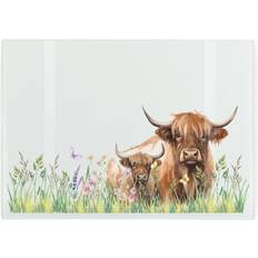 Purely Home Highland Cows Small Worktop Saver Chopping Board