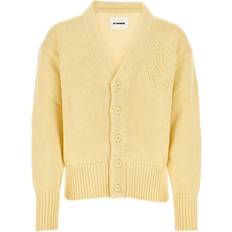 Men - Yellow Cardigans Jil Sander Jil Sander Man Pastel Yellow Cotton Cardigan