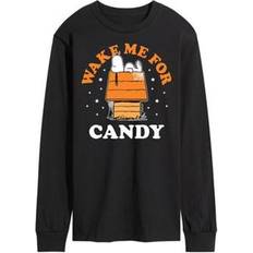 Airwaves Men's Peanuts Wake for Candy T-shirt Black