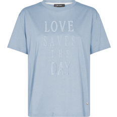 Mos Mosh Magliette Mos Mosh Asa O-SS Tee - Cashmere Blue