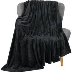 Utopia Bedding Fleece Blankets Black