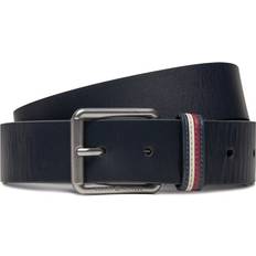 Tommy Hilfiger Grey Belts Tommy Hilfiger Casual Leather Square Buckle Belt SPACE BLUE UK42in