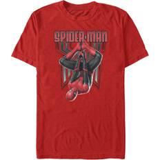 Tops Fifth Sun Marvel Men's Spider-Man Far From Home Spider-Man Hanging Around Short Sleeve T-Shirt Red